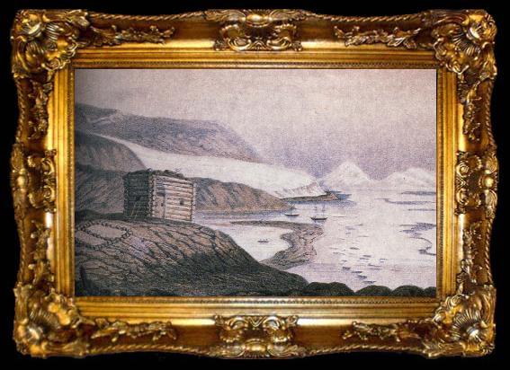 framed  unknow artist aldert dirkses bukt i wijde bay den 12 juli 1861, ta009-2